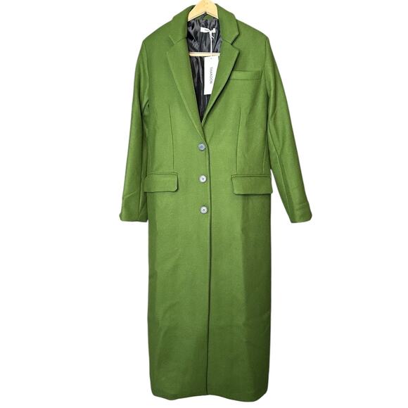 Thakoon Green Single Breasted Wool Coat M